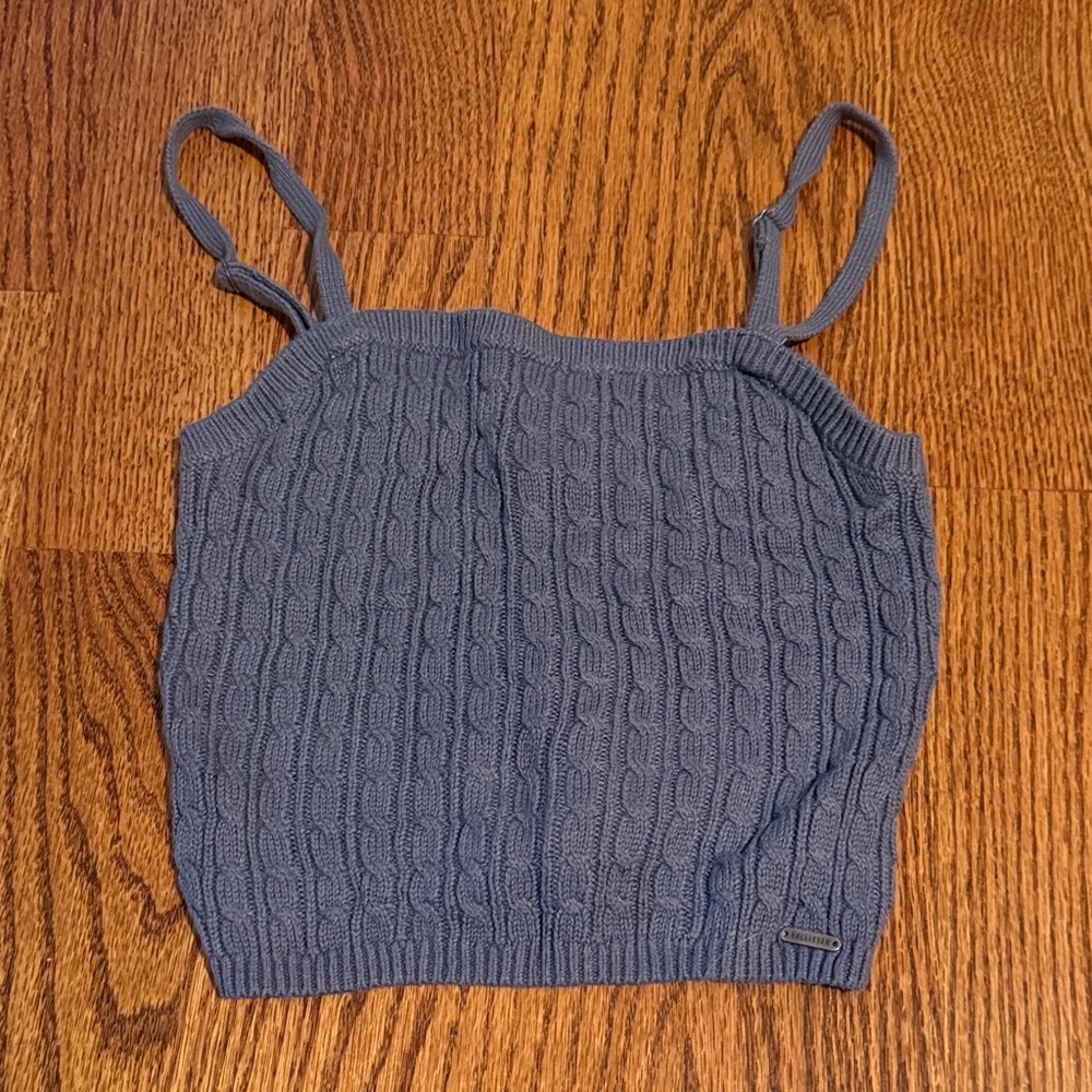 Hollister Blue Cable Knit Tank Top